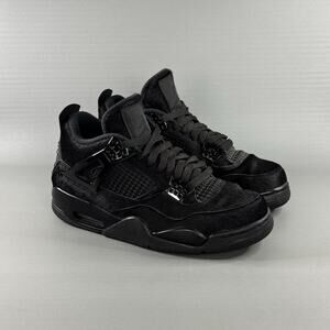 Women Size 8.5 Olivia Kim x Air Jordan 4 Retro No Cover Black Bovine Fur Suede
